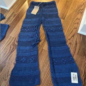 Akoia Swim Handmade Crochet Pants / Designer. New with Tags. Size M/L